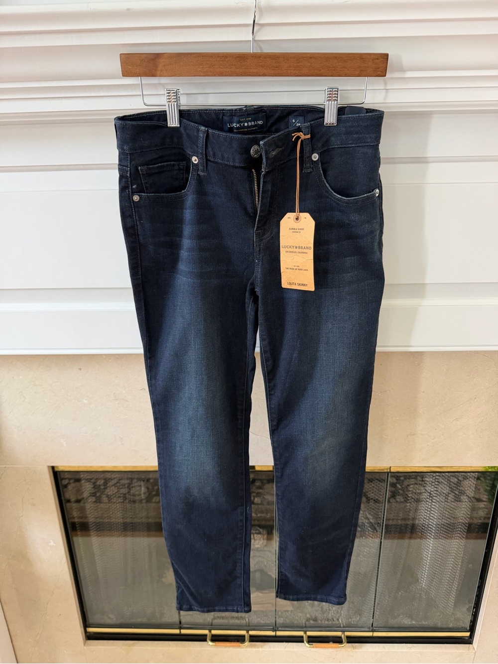 Lucky Brand Women’s Dark Navy Skinny Jeans